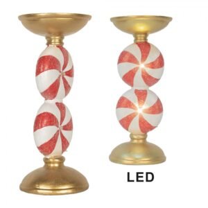 bougeoir de noel avec lumieres led o 10×23 cm couleur or plastique bougeoir de noel avec lumieres led o 10x23 cm couleur or plastique