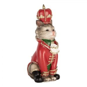 chat de noel 8x11x21 cm gris chat de noel 8x11x21 cm gris