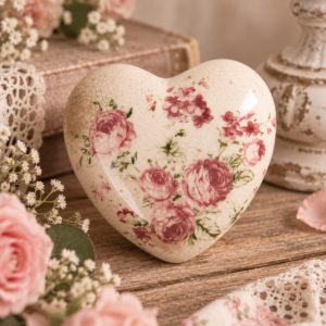 coeur fleuri roses