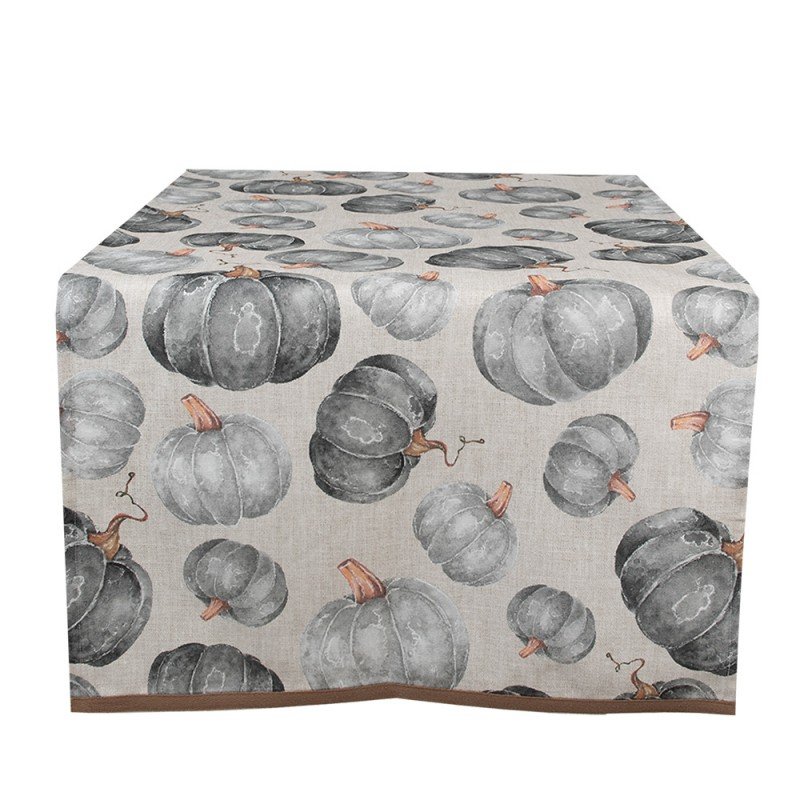 chemin de table 50x140 cm gris coton citrouille chemin de table 50x140 cm gris coton citrouille