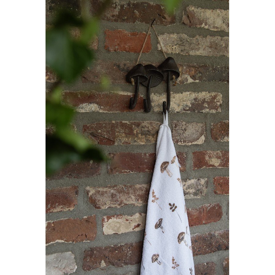 serviette invitee 40x66 cm blanc coton champignons (3) serviette invitee 40x66 cm blanc coton champignons (3)