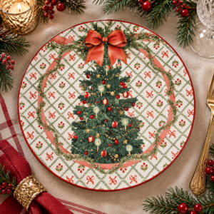 assiette de presentation metal sapin