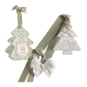 coffret surprises parfumees sapin rubans de fete sapin dore