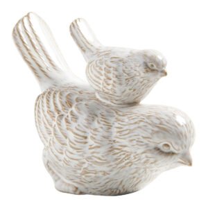 decoration a poser duo d oiseaux en gres